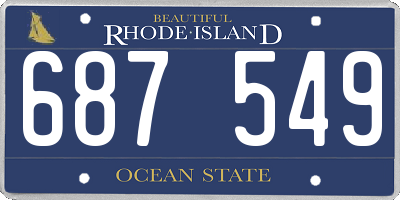 RI license plate 687549