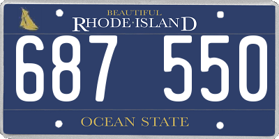RI license plate 687550