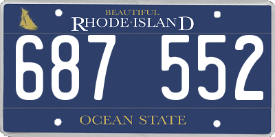 RI license plate 687552