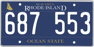 RI license plate 687553