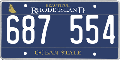 RI license plate 687554