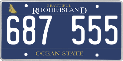 RI license plate 687555