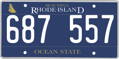 RI license plate 687557