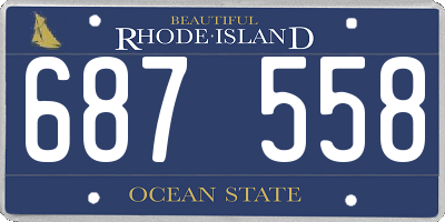 RI license plate 687558