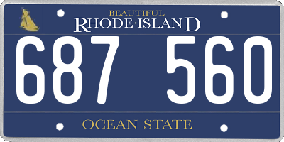 RI license plate 687560
