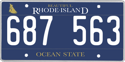 RI license plate 687563
