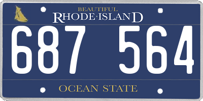 RI license plate 687564