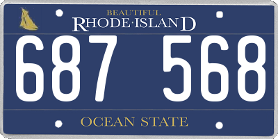 RI license plate 687568