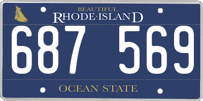 RI license plate 687569