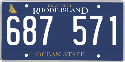 RI license plate 687571