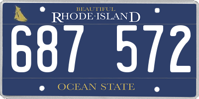 RI license plate 687572