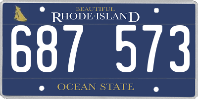 RI license plate 687573