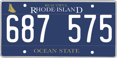RI license plate 687575