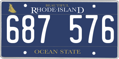 RI license plate 687576