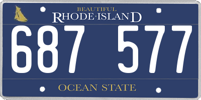RI license plate 687577
