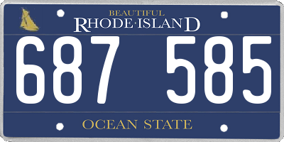 RI license plate 687585