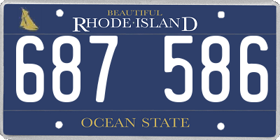 RI license plate 687586
