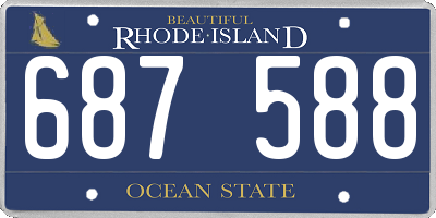 RI license plate 687588