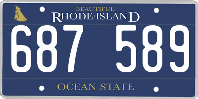 RI license plate 687589