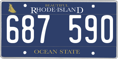 RI license plate 687590