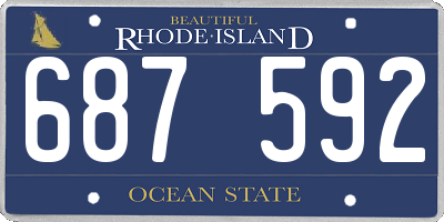 RI license plate 687592