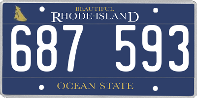 RI license plate 687593