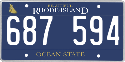 RI license plate 687594