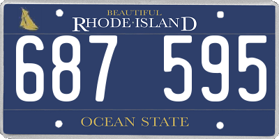 RI license plate 687595