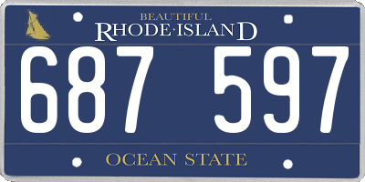 RI license plate 687597