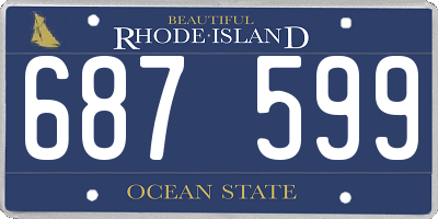 RI license plate 687599