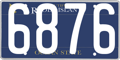 RI license plate 6876