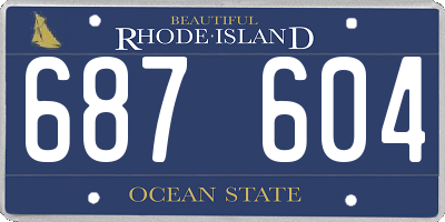 RI license plate 687604