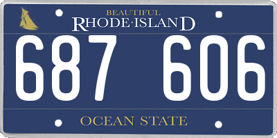 RI license plate 687606