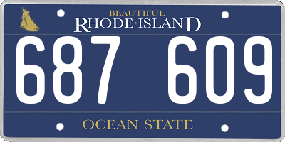 RI license plate 687609