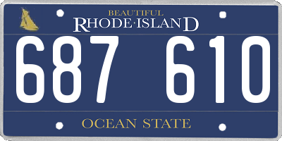 RI license plate 687610
