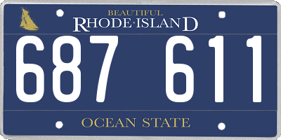 RI license plate 687611