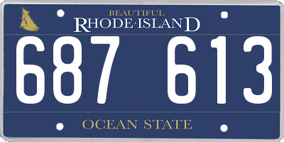 RI license plate 687613
