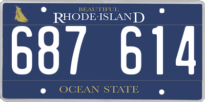 RI license plate 687614