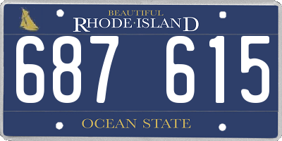 RI license plate 687615