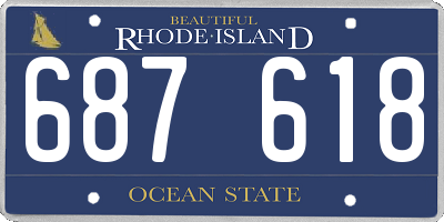 RI license plate 687618