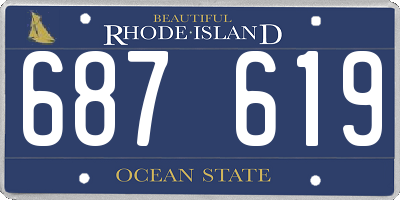 RI license plate 687619