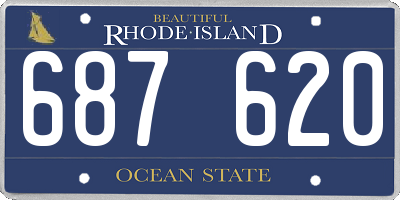 RI license plate 687620
