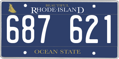 RI license plate 687621