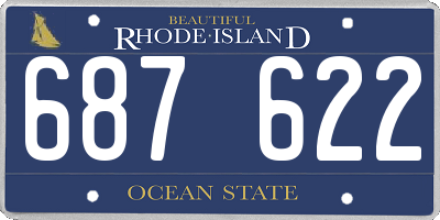 RI license plate 687622