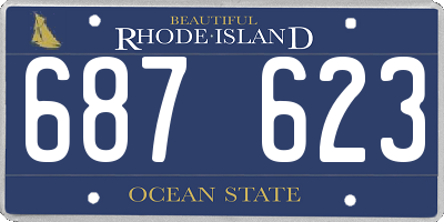 RI license plate 687623