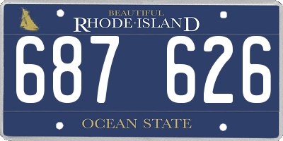 RI license plate 687626