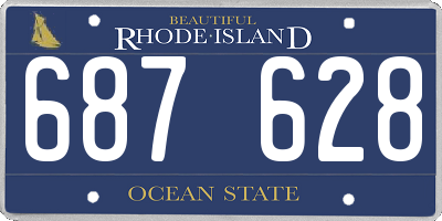 RI license plate 687628