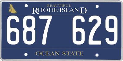 RI license plate 687629