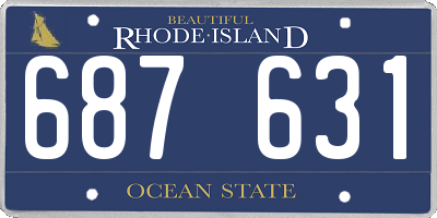 RI license plate 687631