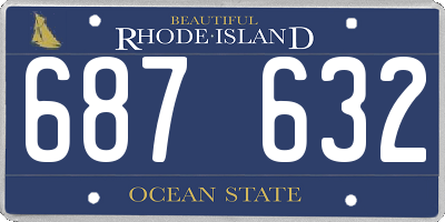 RI license plate 687632